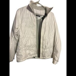 Columbia Full Zip White Jacket Coat  RN 69724‎  Medium